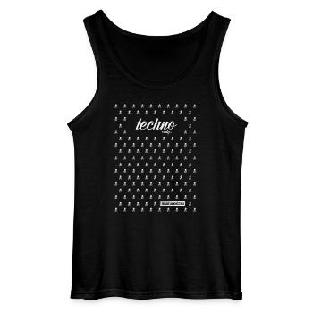 TECHNO ONLY SKULLS - Gildan Männer Tank Top - Schwarz - Vorne - AI Model Male 185 dark (185cm)