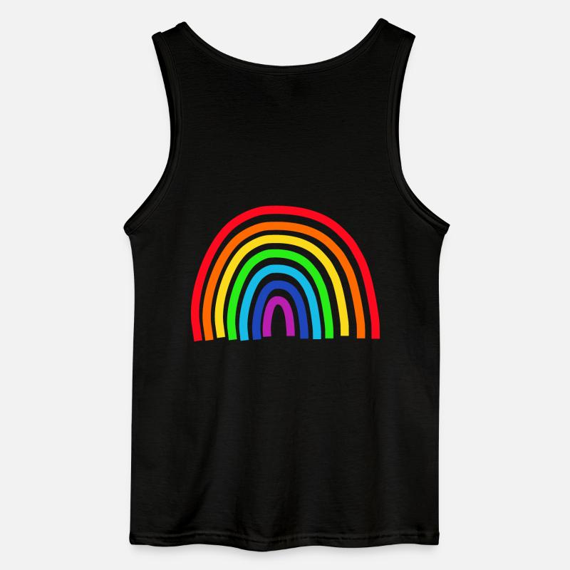 Regenbogen bunt - Gildan Männer Tank Top - Schwarz