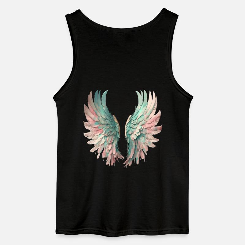 Ätherische Pastellflügel - Gildan Männer Tank Top - Schwarz