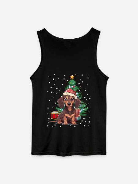 Julegaver hund gravhund Xmas Nikolaus - Gildan tanktop til mænd - sort