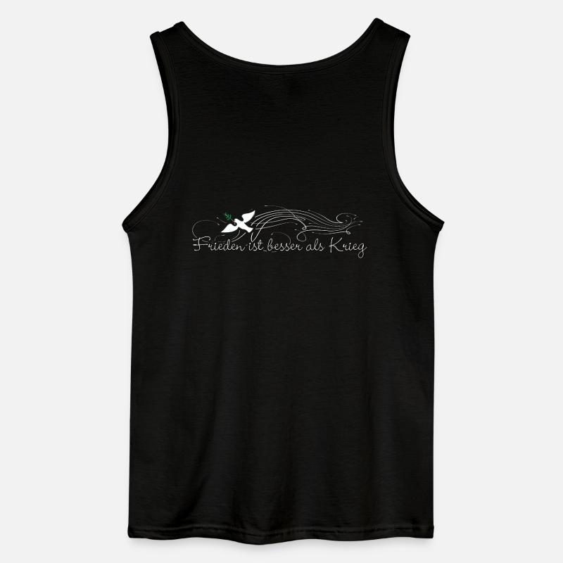 Frieden ist besser als Krieg - Gildan Männer Tank Top - Schwarz