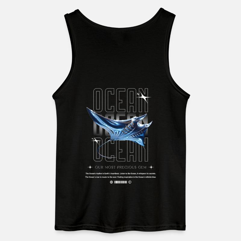 Ocean Manta Kostbarer Schatz - Gildan Männer Tank Top - Schwarz