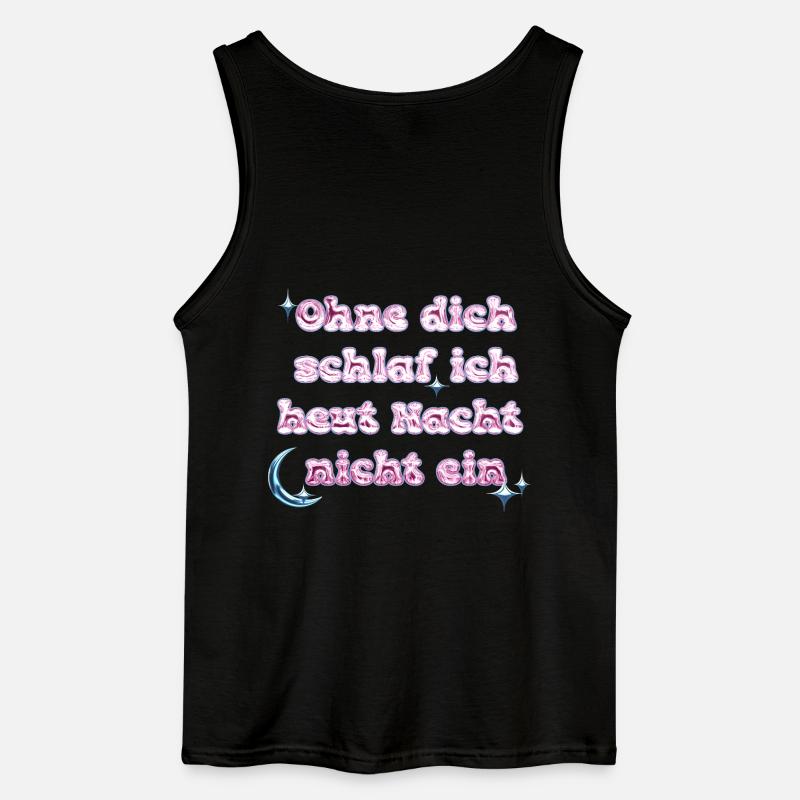 Ohne Dich - Y2K Textdesign - Gildan Männer Tank Top - Schwarz
