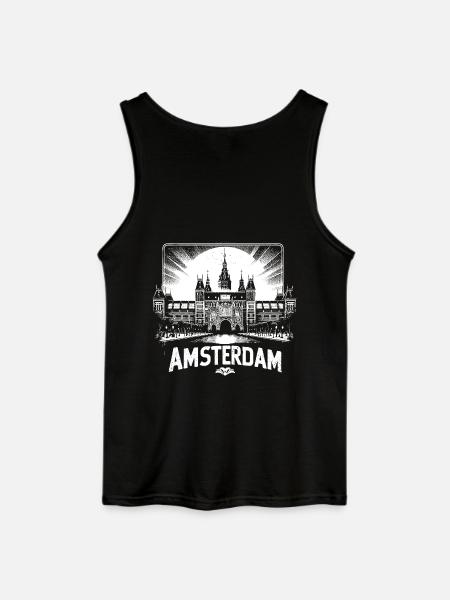 Cool Shirt Design from AMSTERDAM - Gildan Men’s Tank Top - black