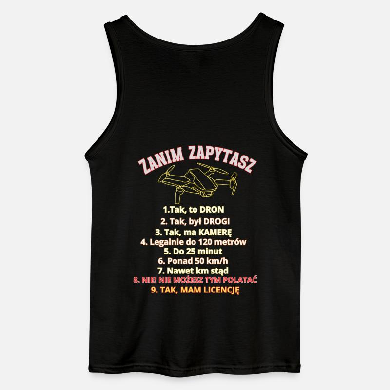 Dla pytających, zasady , Dron pilot - Gildan Männer Tank Top - Schwarz
