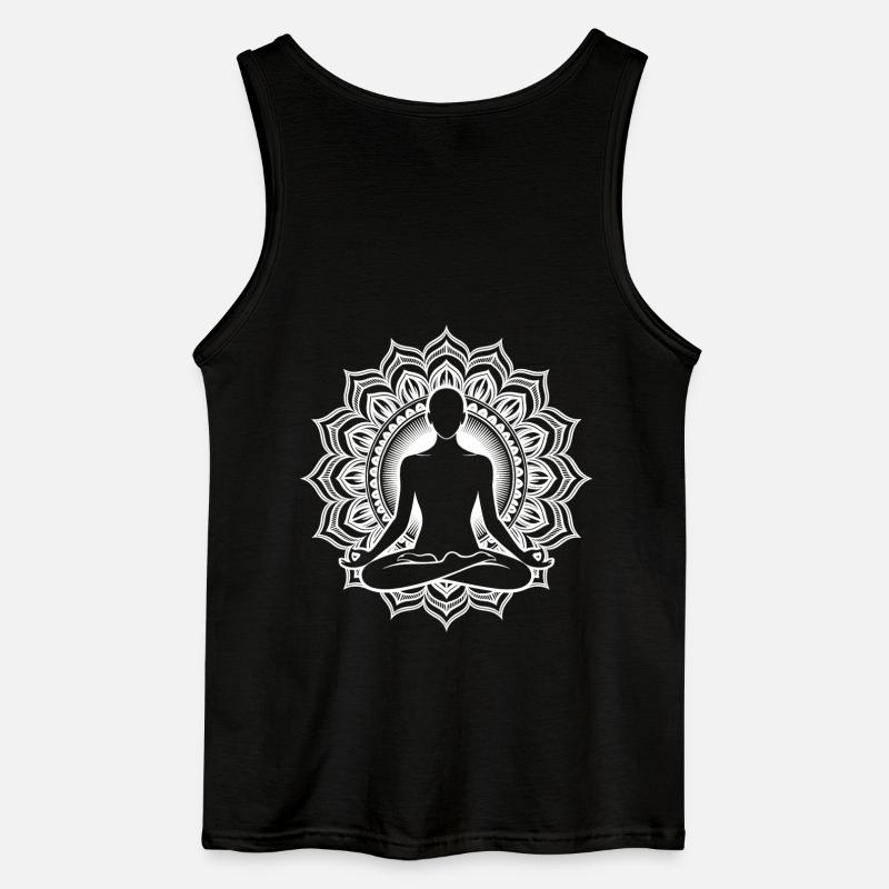 Meditation Chakra - Gildan Männer Tank Top - Schwarz
