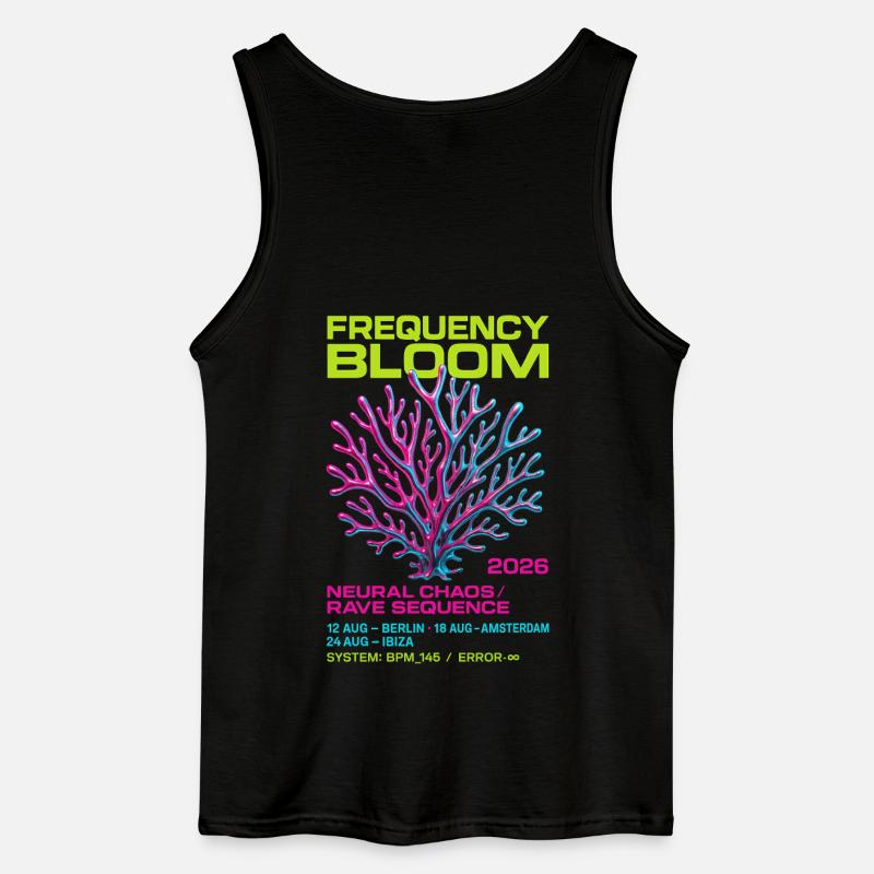 Frequency Bloom - Gildan Männer Tank Top - Schwarz