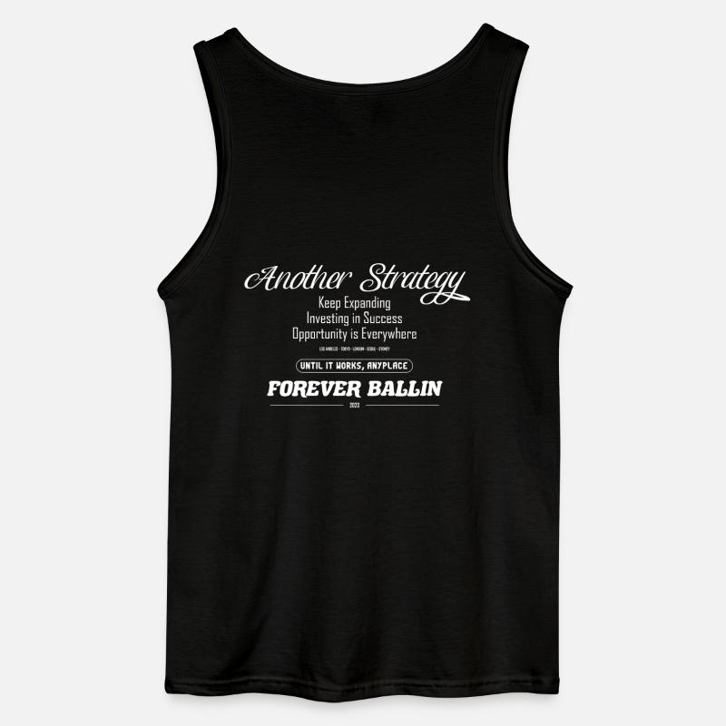Another Strategy Forever - Gildan Men’s Tank Top - black