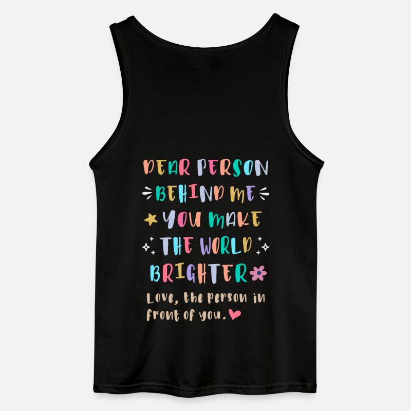 Spread Kindness Behind You - Gildan Men’s Tank Top - black