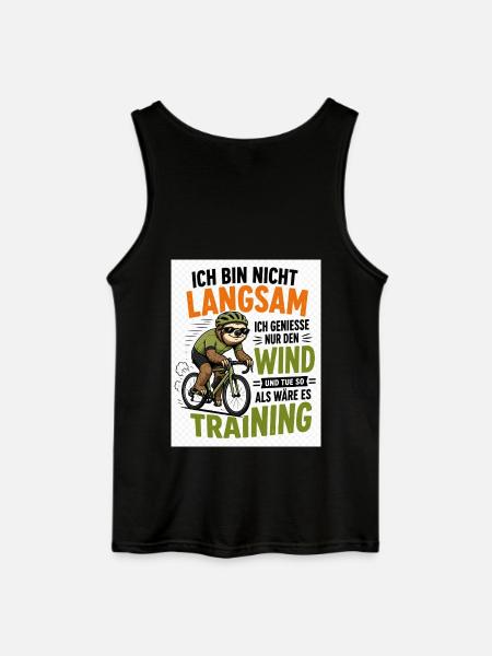 Faultier auf Fahrrad - Gildan Männer Tank Top - Schwarz