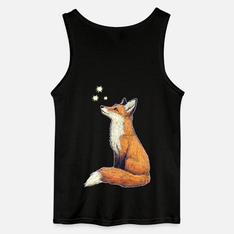 Fuchs mit Sternen - Gildan Männer Tank Top - Schwarz