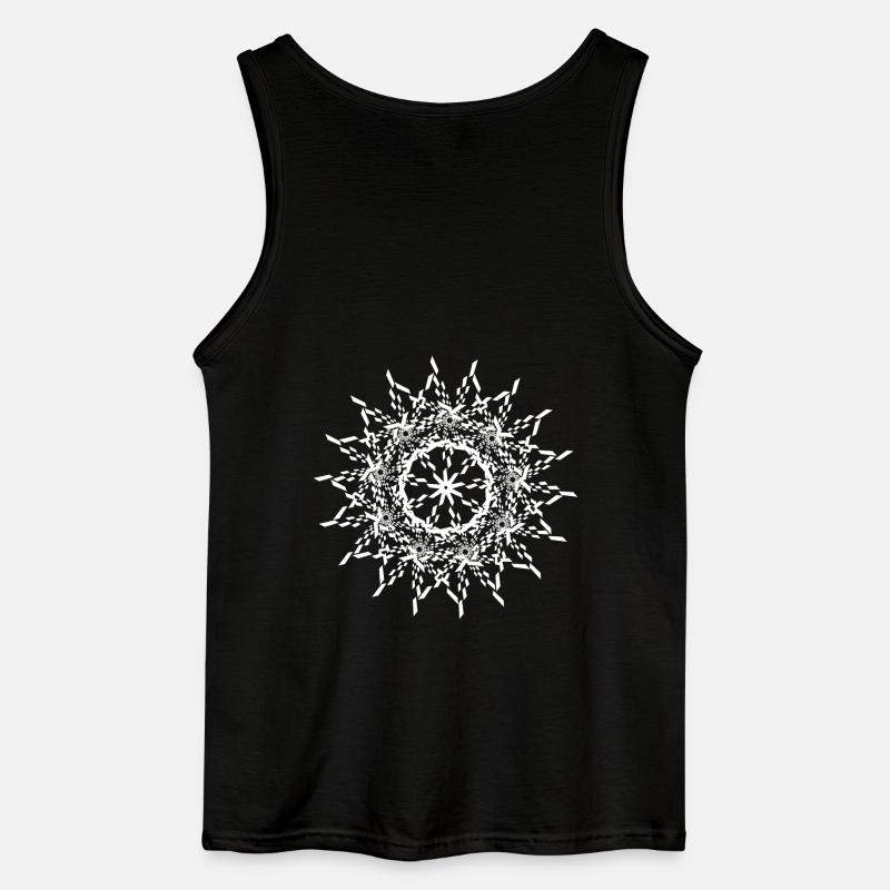 Mandala Fraktale - Gildan Männer Tank Top - Schwarz