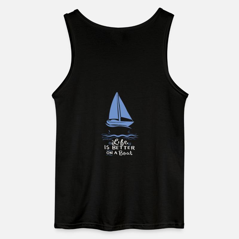 Barca a vela a vela - Canotta da uomo Gildan - nero