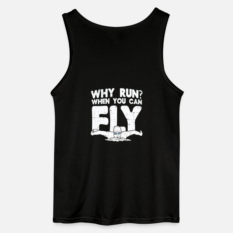 Schwimmen Schwimmer Geschenk - Gildan Männer Tank Top - Schwarz