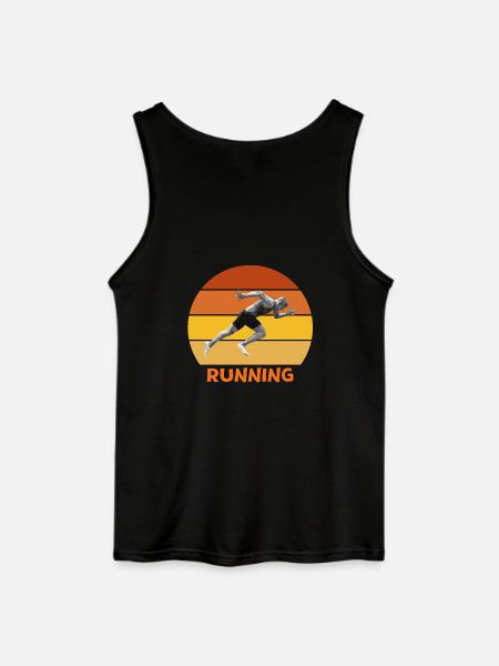 athletics, sprint, running - Gildan Men’s Tank Top - black