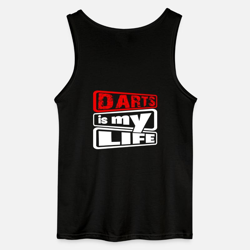 Dart,Darts is my Life 2 - Gildan Männer Tank Top - Schwarz
