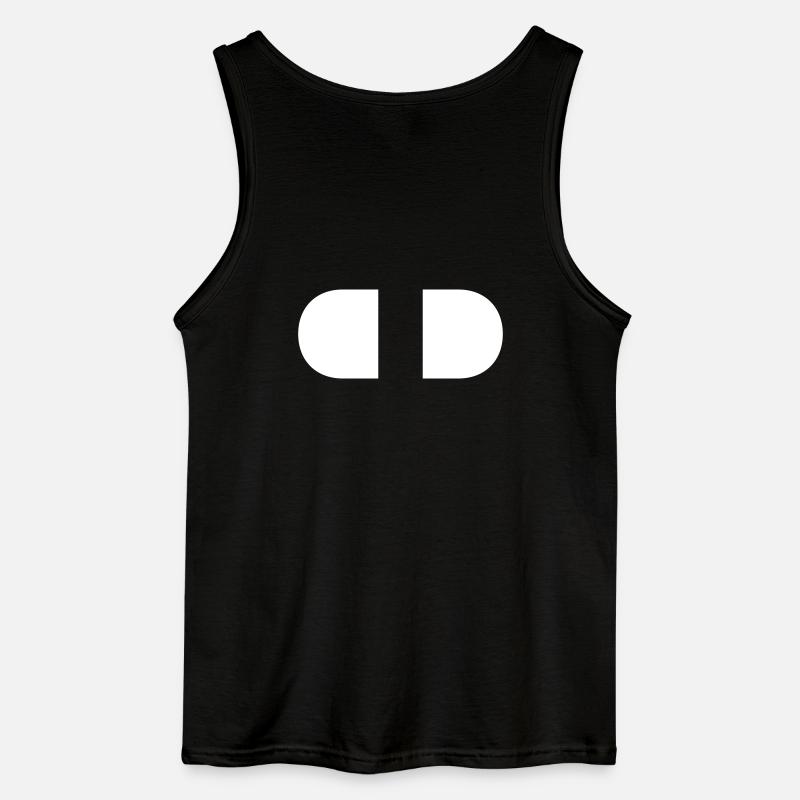controller-split-weiss - Gildan Männer Tank Top - Schwarz
