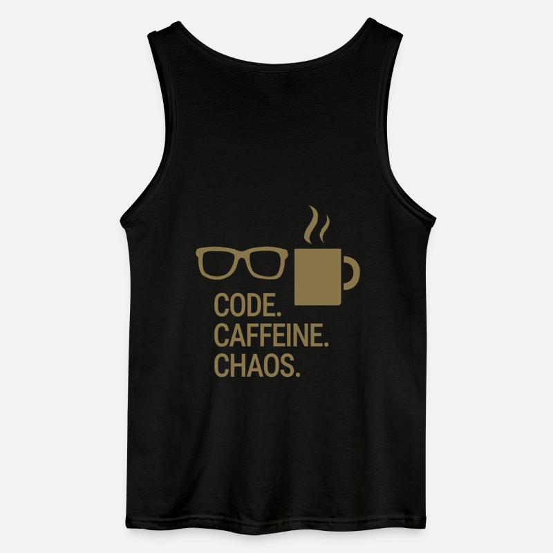 Code. Caffeine. Chaos. - Gildan Men’s Tank Top - black