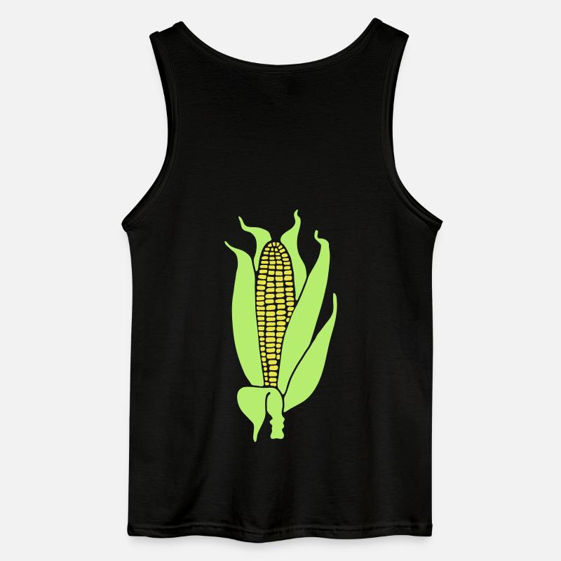 kukurydza pszenica - Męski tank top Gildan - czarny