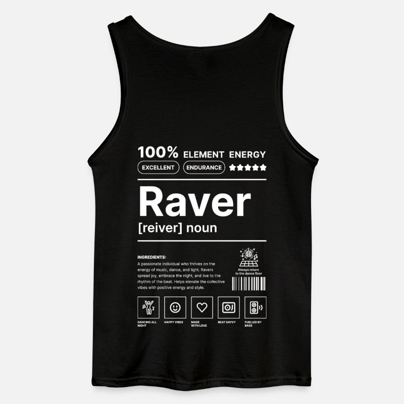 Raver-Lebensstil Weiß - Gildan Männer Tank Top - Schwarz