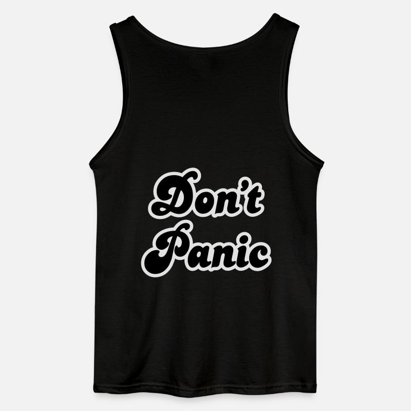 Don't panic - Gildan Männer Tank Top - Schwarz
