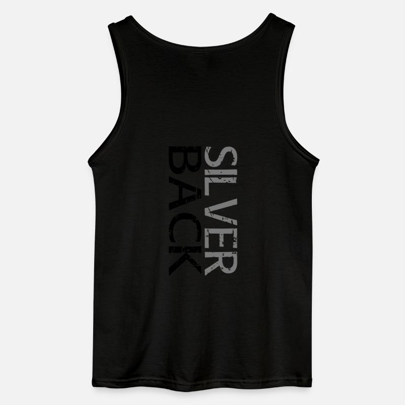 SILVERBACK (Two-line) - Gildan Men’s Tank Top - black