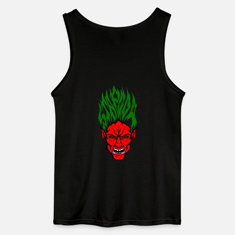 Stapooa Dämon Farbe - Gildan Männer Tank Top - Schwarz