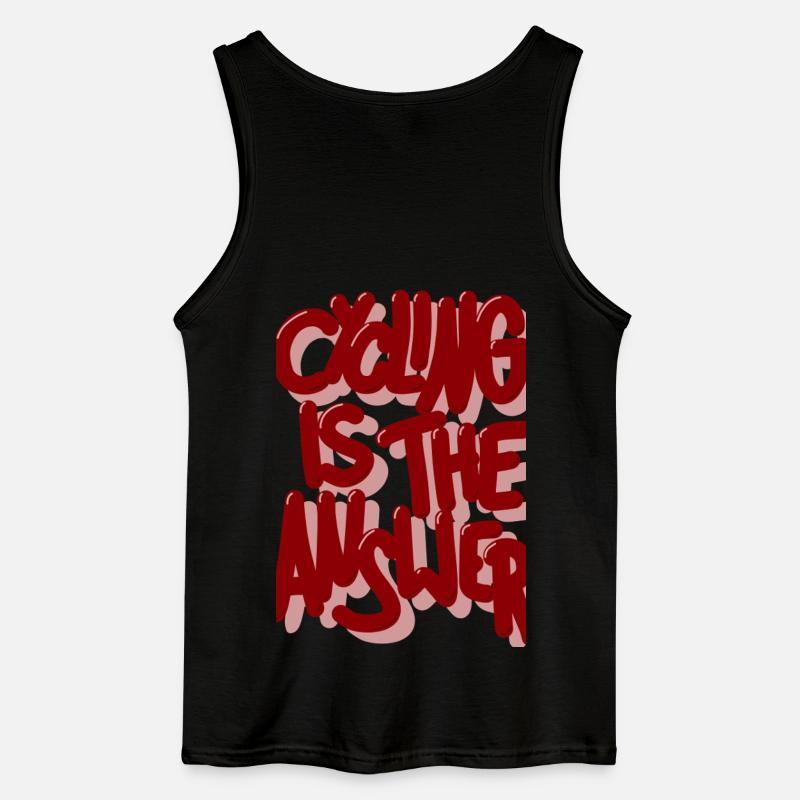 Cycling is the answer weinrot - Gildan Männer Tank Top - Schwarz
