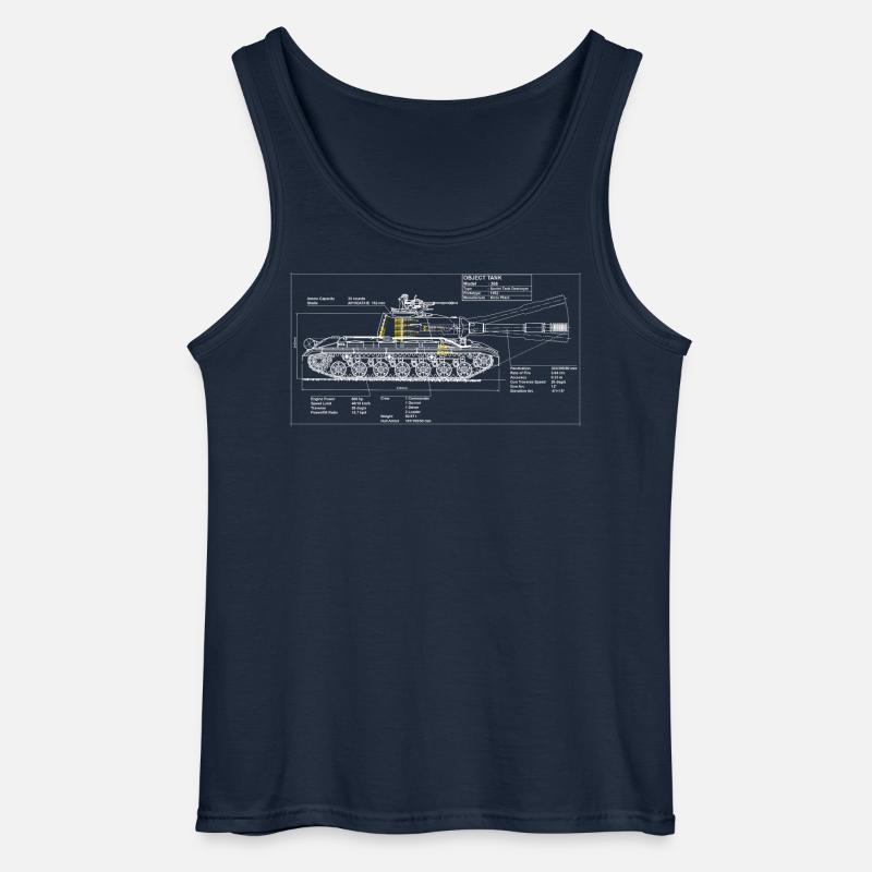 268 Objekt Bauplan - Gildan Männer Tank Top - Navy