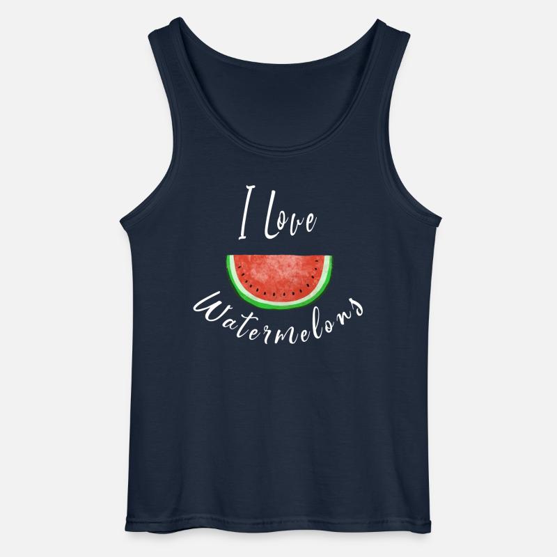 J'aime Pastèques - Watermelon - Fruit - Débardeur Gildan Homme - marine