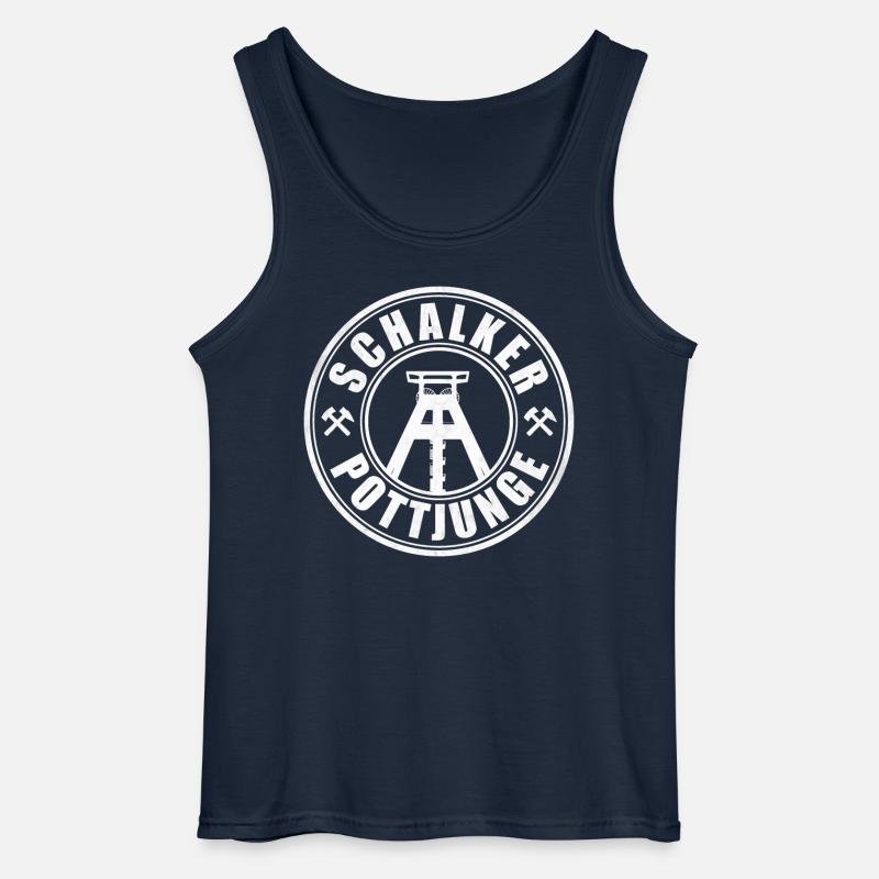 Schalker Pottjunge | Gelsenkirchen Ruhrpott Junge - Gildan Männer Tank Top - Navy