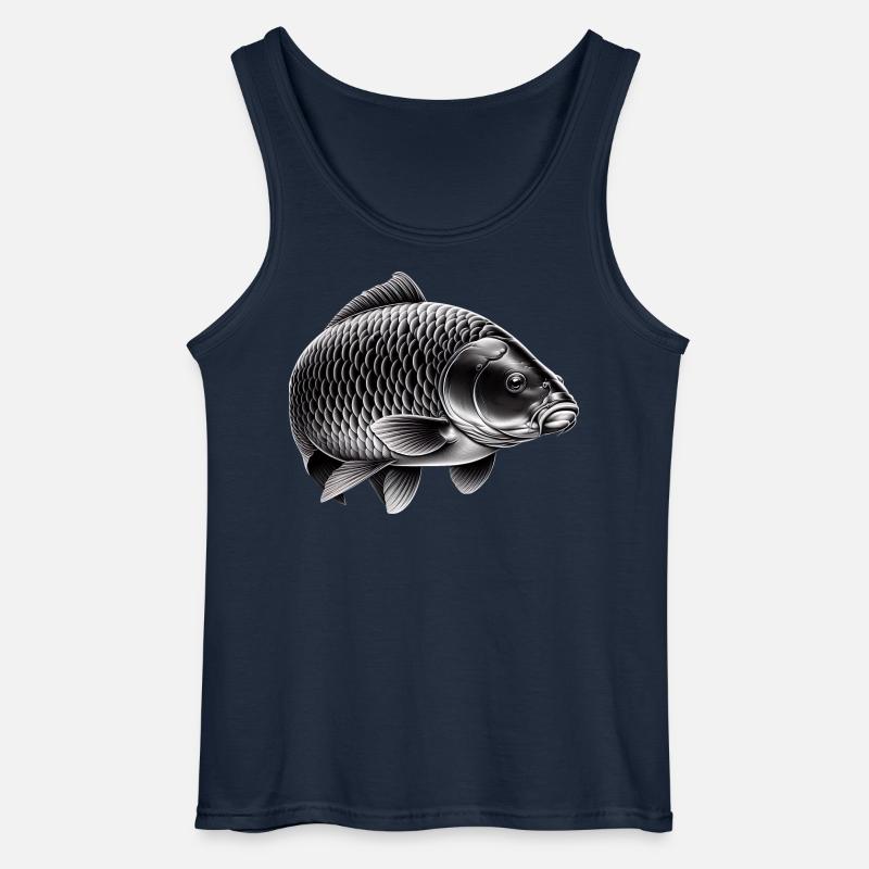 Spiegelkarpfen - Gildan Männer Tank Top - Navy