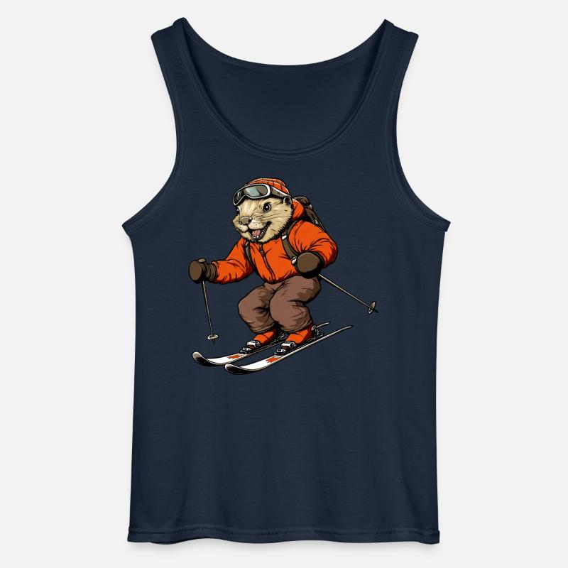 Ski Biber - Gildan Männer Tank Top - Navy