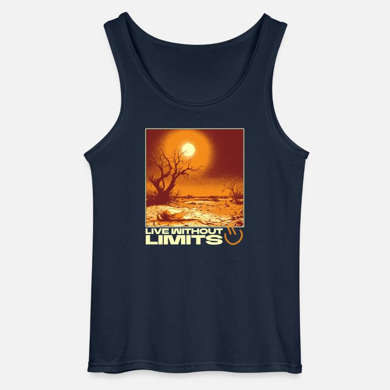 Live Without Limits – Surreal Desert Scene - Gildan Men’s Tank Top - navy