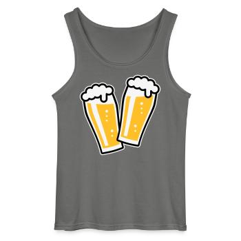 XDoppelter Willie (3) - Gildan Männer Tank Top - Anthrazit - Vorne - AI Model Male 185 dark (185cm)