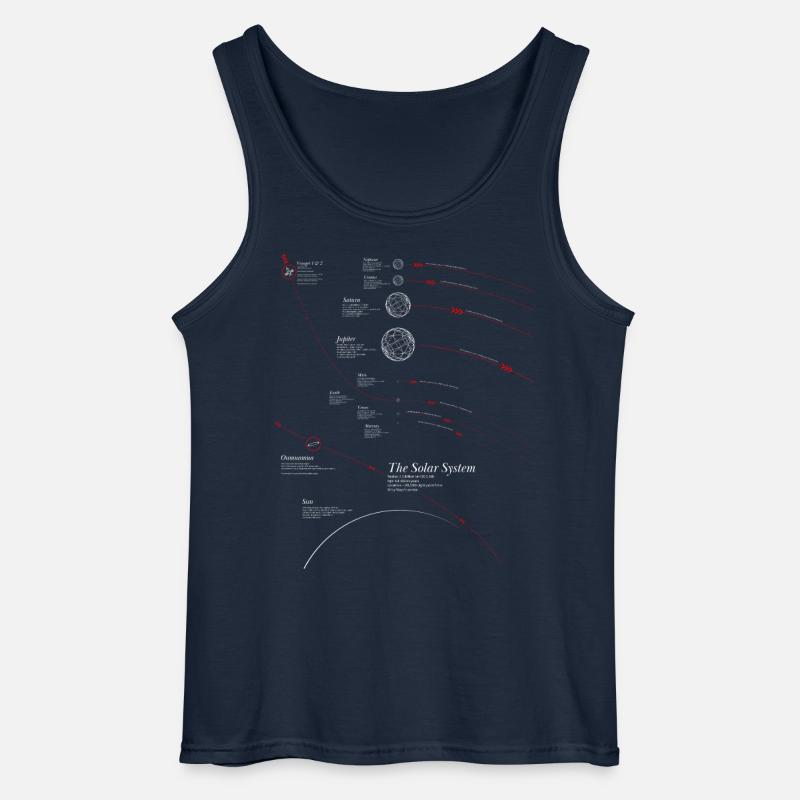 Solar System Infografik - Gildan Männer Tank Top - Navy