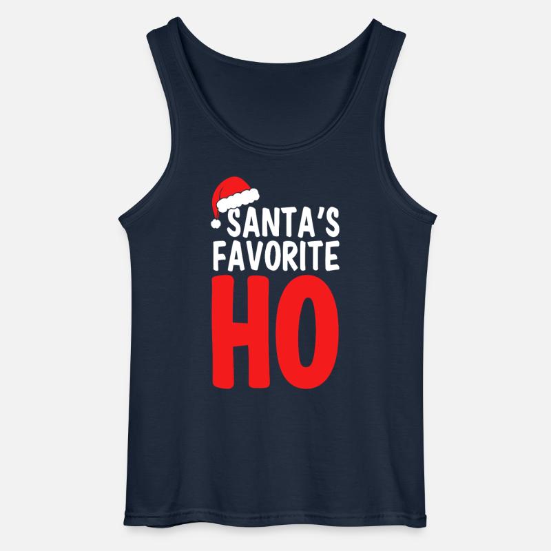 Santa's Favorite Ho - Frecher Spruch - Gildan Männer Tank Top - Navy