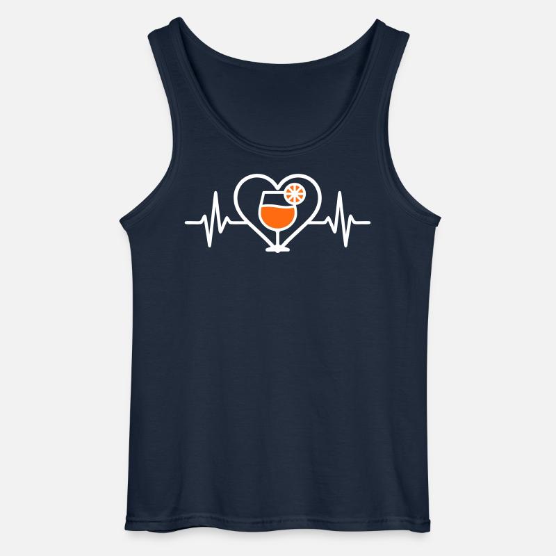 Spritz Heart Cocktail Aperitif - Gildan Männer Tank Top - Navy