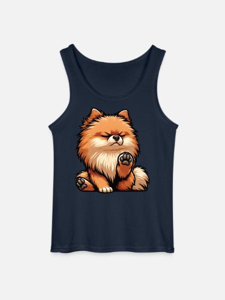 Zwergspitz Zwergspitze Spitzhund Zwergspitzhalter - Gildan Männer Tank Top - Navy