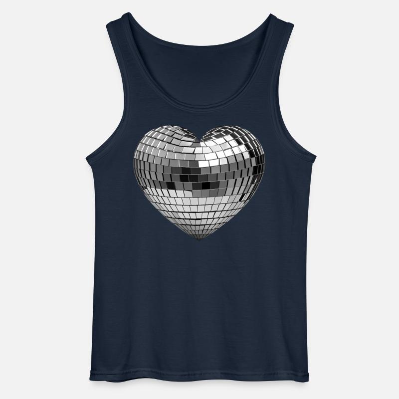 DISCOKUGEL LIEBE #1 – Frieden & Liebe - Gildan Männer Tank Top - Navy