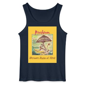 Shroom State of Mind - Gildan Men’s Tank Top - navy - Front - AI Model Male 185 dark (185cm)