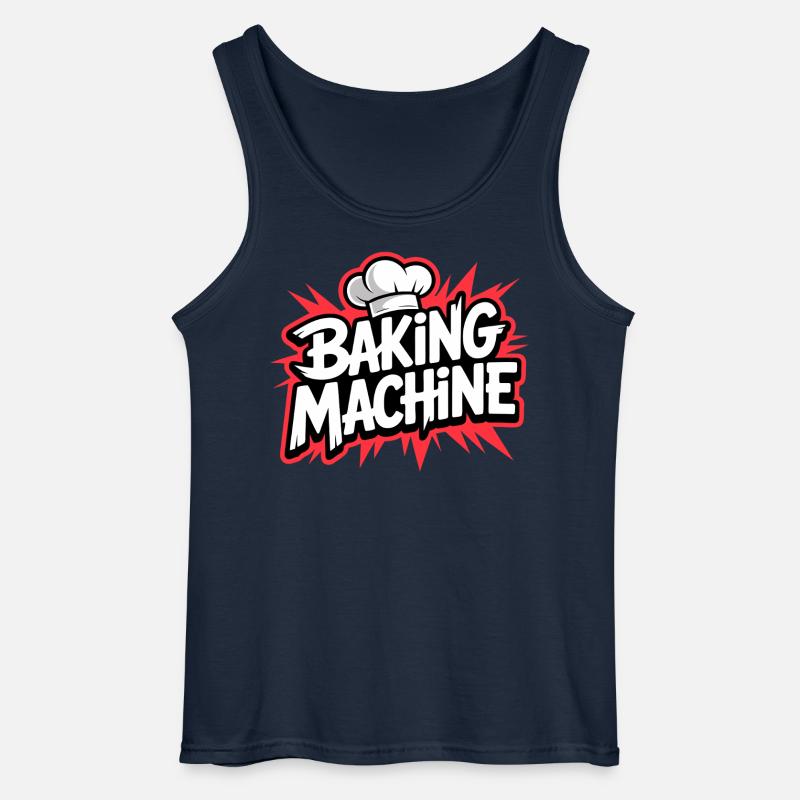 Baking Machine Fun - Gildan Männer Tank Top - Navy