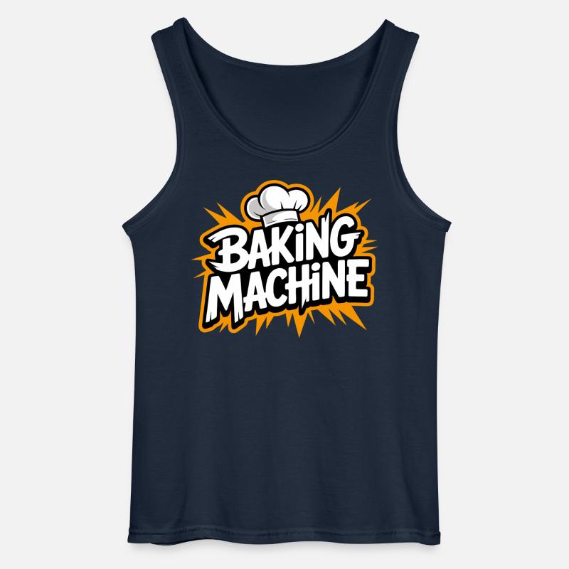 Baking Machine Fun - Gildan Männer Tank Top - Navy