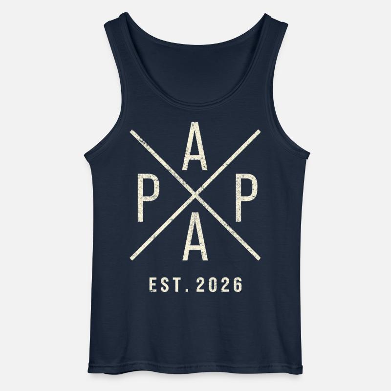 Papa Established 2026 Vintage Look - Canotta da uomo Gildan - navy