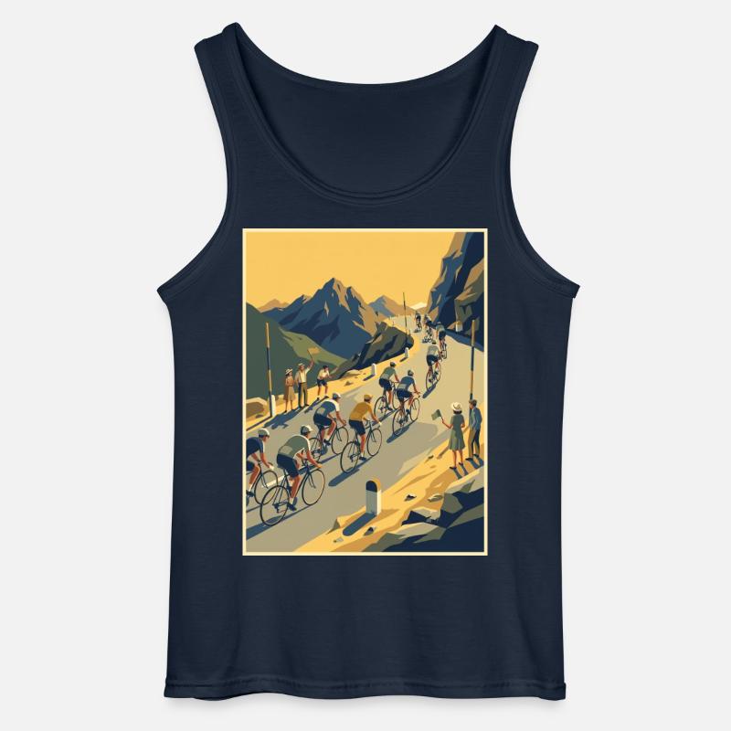 Bergaufstieg – Radfahrer-Erinnerung - Gildan Männer Tank Top - Navy