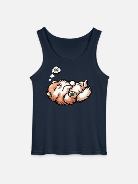 Zwergspitz Zwergspitze Spitzhund Zwergspitzhalter - Gildan Männer Tank Top - Navy