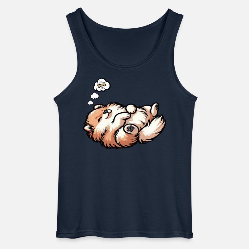 Zwergspitz Zwergspitze Spitzhund Zwergspitzhalter - Gildan Männer Tank Top - Navy