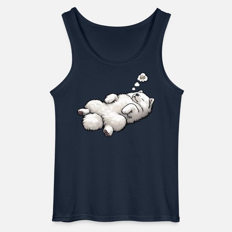 Samoyed Samoyed Owner Samoyed Lovers - Gildan Men’s Tank Top - navy