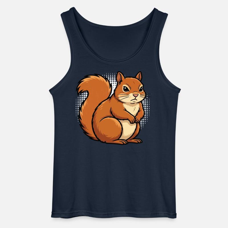 Squirrel Squirrel Squirrel Lover Rodent - Gildan Men’s Tank Top - navy