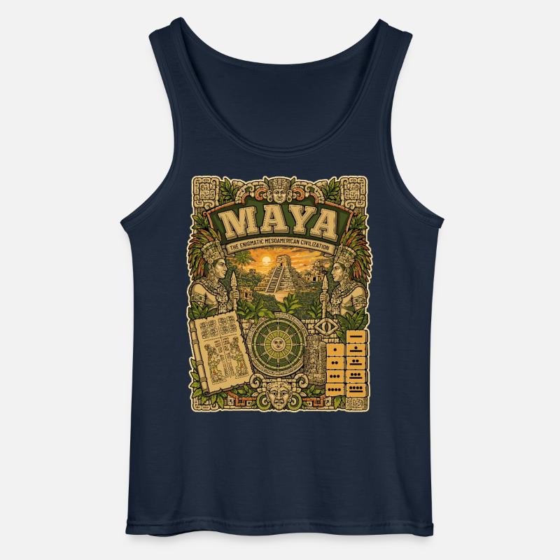 Maya-Zivilisation - Gildan Männer Tank Top - Navy